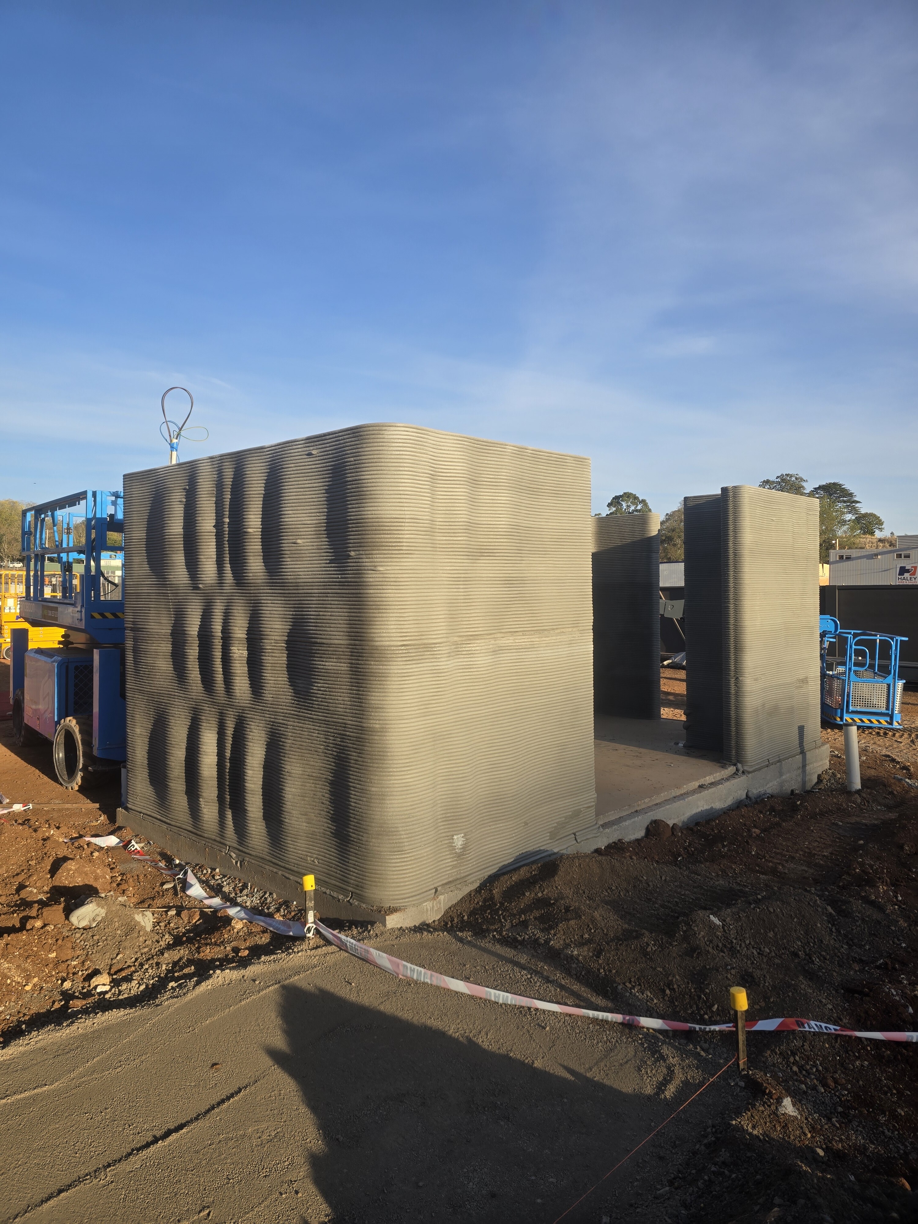 Printed wall structure at the Daylesford site